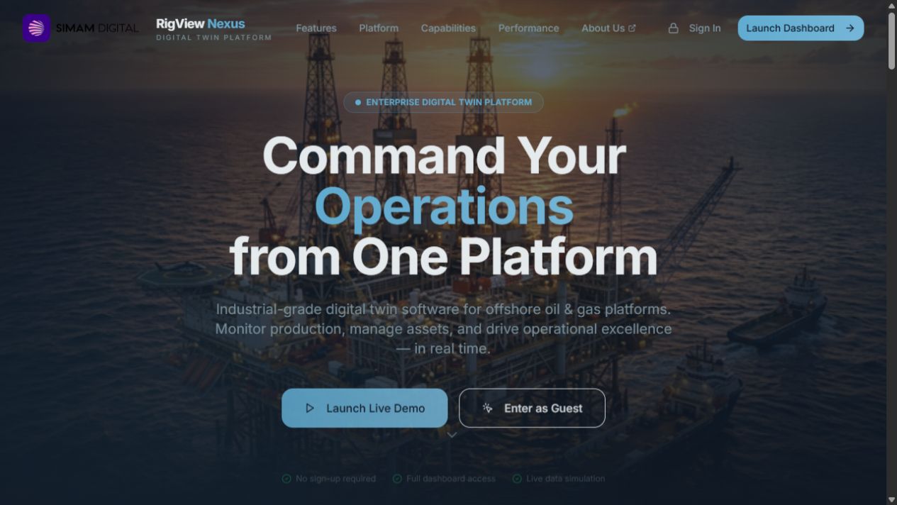 Oil & Gas Digital Twin project screenshot