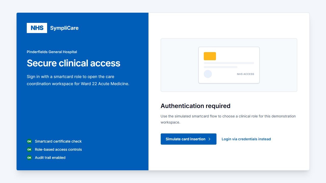 SympliCare Coordination Workspace live product screenshot